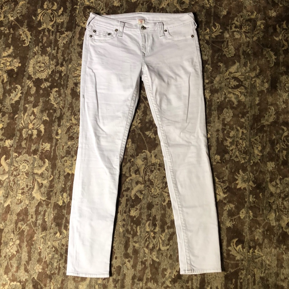 Skinny White True Religion Jeans